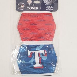 NWT Texas Rangers 2-Pack Face Masks